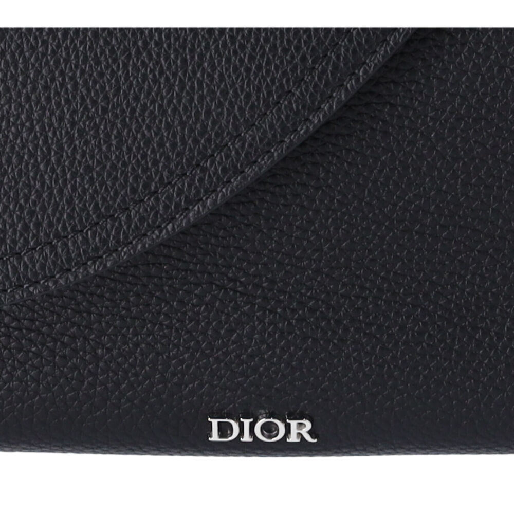 Christian Dior Saddle Messenger Bag Shoulder Bag 1ADME130YMJ Black Leather - Picture 2 of 9